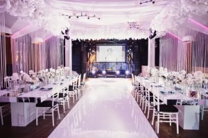 Prepared wedding hall  in delicate design